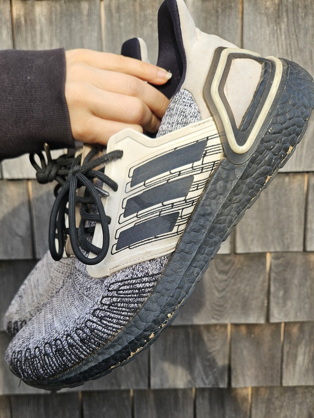 Adidas Men's Ultra Boost Gray Oreo Knit Athletic Sneakers - Size 11